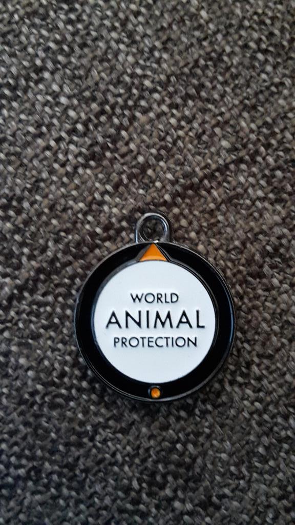 FlowerySunset's tweet image. My #worldanimalprotection #fokoff dogtag came in the mail today, my doggie is going to wear it all the time!