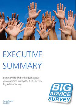 Executive Summary of #BigAdviceSurvey data now available: bigadvicesurvey.org.uk/exec-summary/