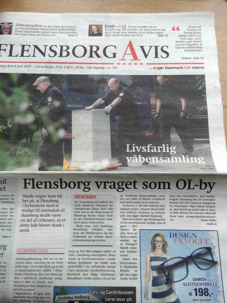 Teologinen's tweet photo. Min første tanke: Flensburg vraget pga våben. #flensborgavis http://t.co/tpaDqqzcY3