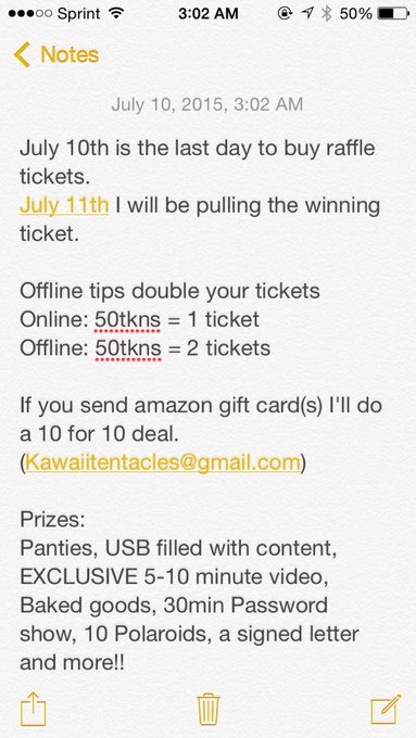 Last day raffle information!!! http://t.co/ldxvSmsHd1<a href="/tag/patreon"class="tags"><span>#patreon</span></a>