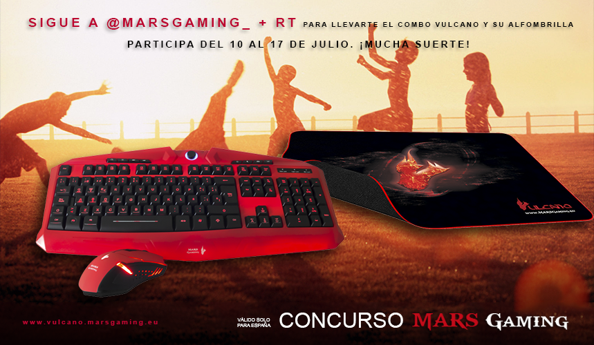 MarsGaming_'s tweet photo. Participa en nuestro sorteo veraniego y gana un combo #Vulcano. ¡Tan solo haz FOLLOW+RT! El ganador se anuncia el 17. http://t.co/1NY3CSPDHz