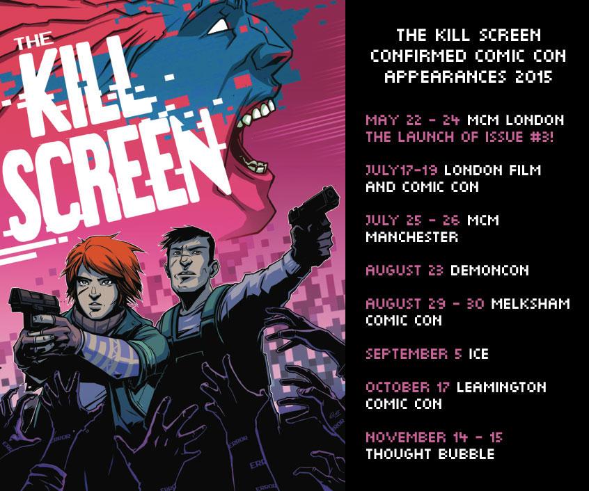 LeamComicCon's tweet photo. #FF the guys behind the awesome #TheKillScreen @MikeGarley @JoshuaSherwell @sheriffstocky. See them at #LeamCon 2015. http://t.co/MgMHvfSq9R