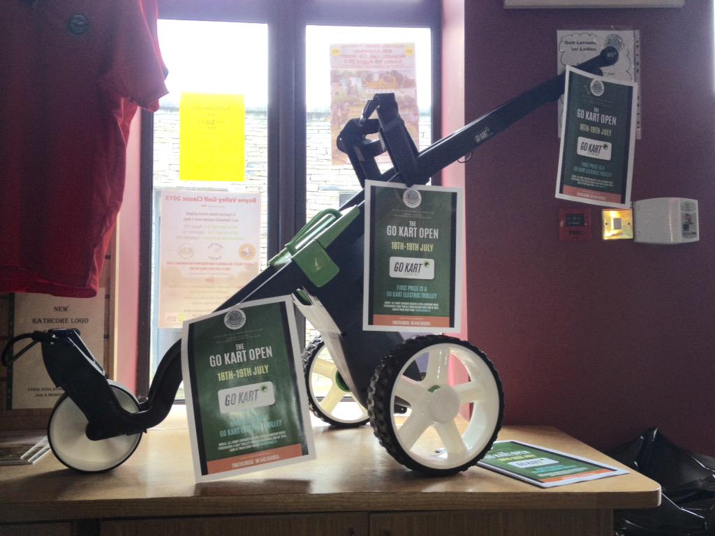 RathcoreGC's tweet photo. Your potential new electric golf trolley is now on display in the shop. 

Looking good @GoKartGolf http://t.co/Uo9NTuQhiT