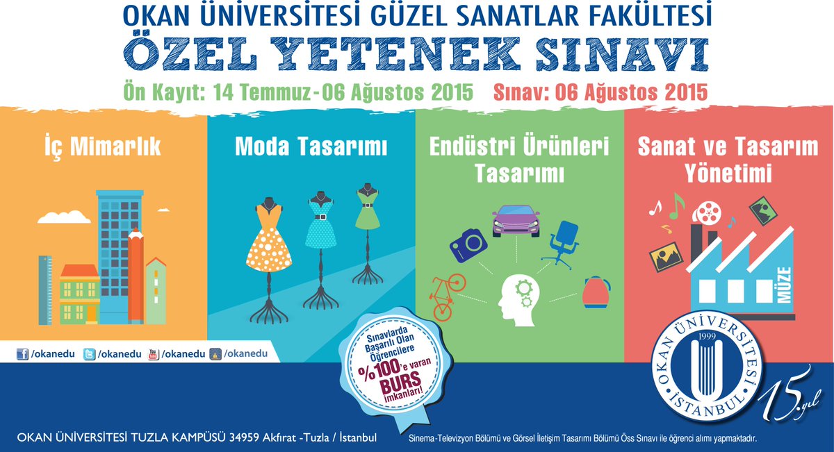 Okan Üniversitesi Güzel Sanatlar Fakültesi Özel Yetenek Sınavı!