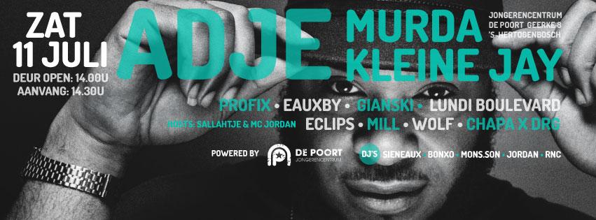 Dit weekend kun je op <a href="/newskoolfest/">Newskoolfest</a> genieten van o.a. <a href="/Adjedonnie/">Adje</a> <a href="/murdaworld/">SİR</a> 
Check: facebook.com/Newskoolfest