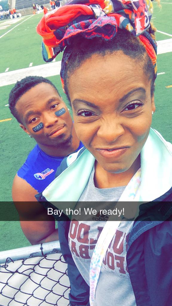 MacGrifferous's tweet photo. Great time yesterday with my sweetie @vance_mz supporting me and the team! #IFAFWC15 #2015IFAFwc #HailState http://t.co/CIugssgYET