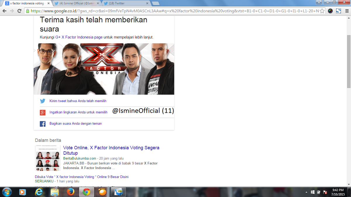 IsmineOfficial's tweet photo. vote @IsmiXFI by @IsmineOfficial (11) cc: @Ismine_JKT @isminemedaan http://t.co/Iu4v0DvfmJ