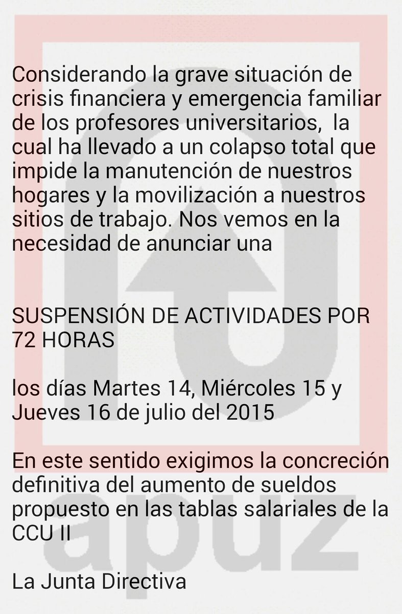 fjmaring's tweet photo. Considerando la grave situación de crisis financiera y emergencia familiar de los profes… http://t.co/m1MY4O4CsJ http://t.co/96lgscKU15