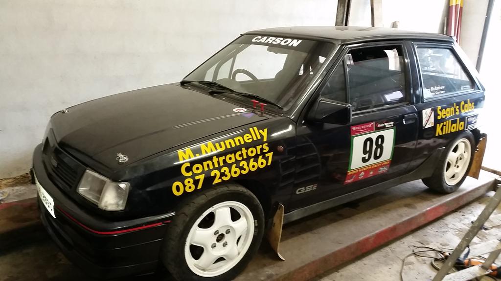 jpadroche's tweet photo. Car no 134 all ready for the Sligo stages http://t.co/9niIyqET67