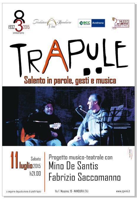 CPViniManduria's tweet photo. sabato 11 luglio ore 21.00 nel piazzale della Cantina per celebrare l'83° Anniversario del @CPViniManduria http://t.co/PnKzsDoX3o