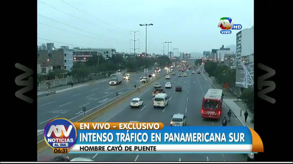 #ATENCIÓN: Tránsito lento en la Panamericana Sur. Tome sus precauciones, seguiremos informando en #ATVNoticiasAlDía!
