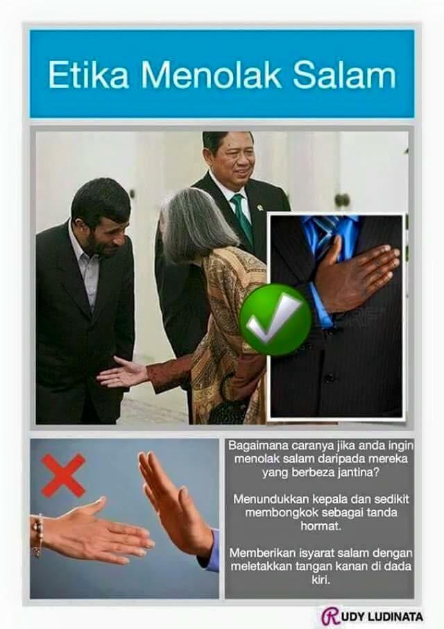 norhisyamrazak's tweet photo. etika menolak salam dengan orang bkn muhrim http://t.co/ggbU0RUKQf