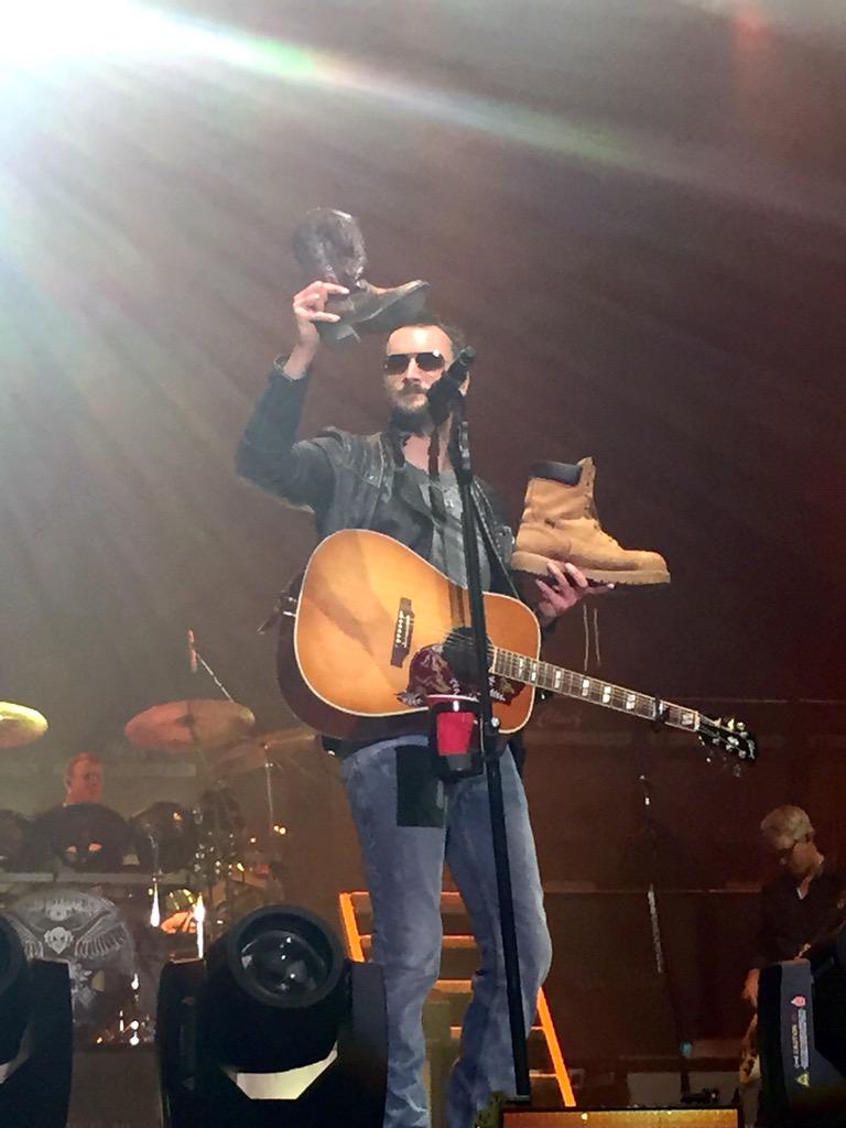 megpie21's tweet photo. @ericchurch When these boots come on,the crowd has no choice but to throw their boots..Steel toed and all! #outsiders http://t.co/ca25QSt14A
