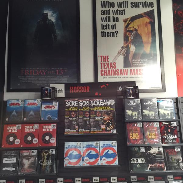 ScreamHorrorMag's tweet photo. UK #horror fans! Out today? Get to #HMV &amp;  pick up a copy of the August edition of Britain's NO1 HORROR MAG for £4.50 http://t.co/cuDT54l9mE