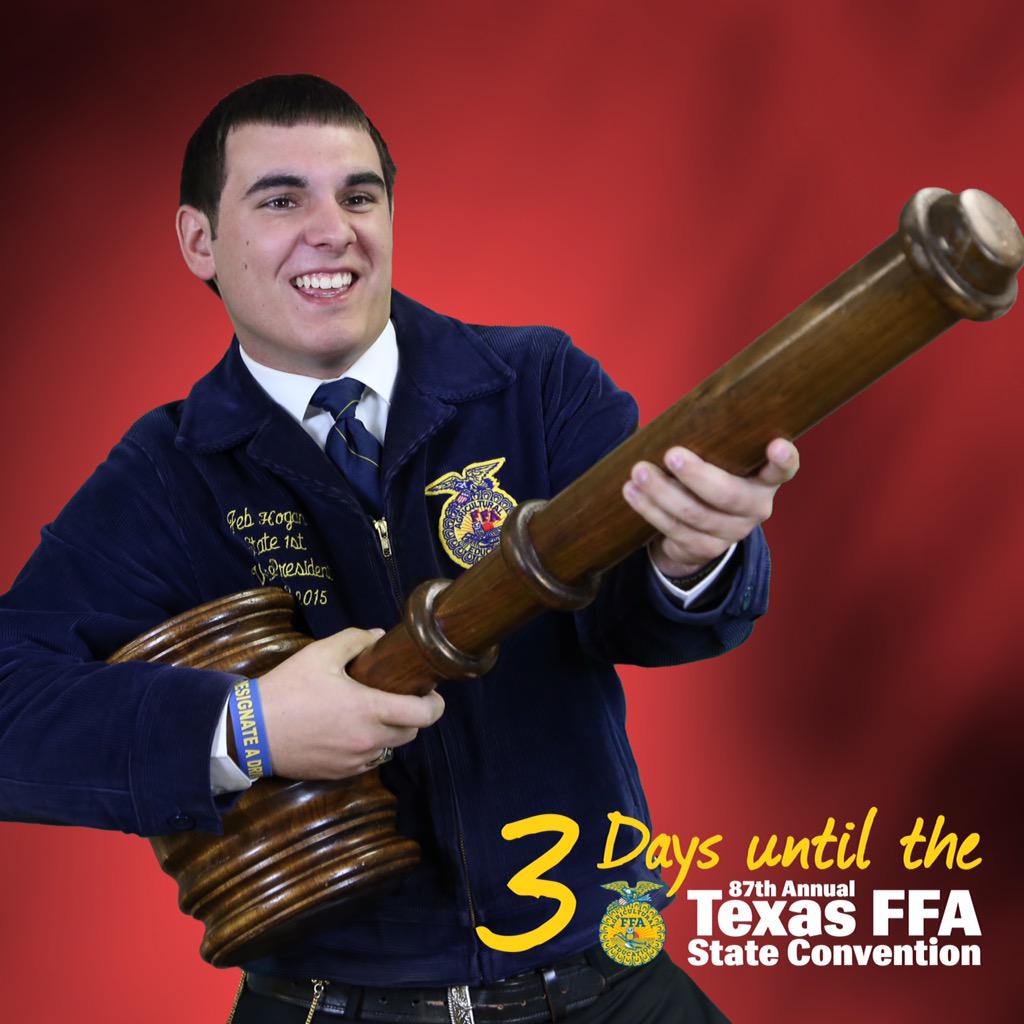 Three days until the 87th Annual Texas FFA Convention in Corpus Christi! #TexasFFA #TexasFFARise