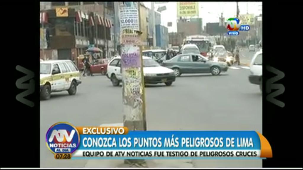 #EXCLUSIVO: Estas son las zonas más peligrosas de tránsito de #Lima!

Véanos por <a href="/atvpe/">ATV</a>!