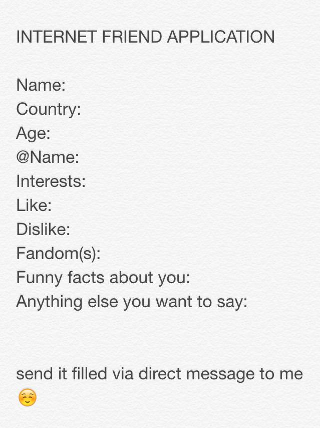 urfandomfriend's tweet photo. INTERNET FRIEND APPLICATION (updated) http://t.co/8I23IXB3bz