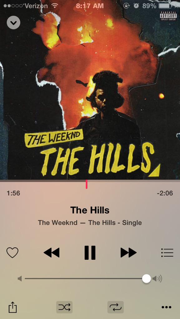 On this good shit this morning. #theweeknd