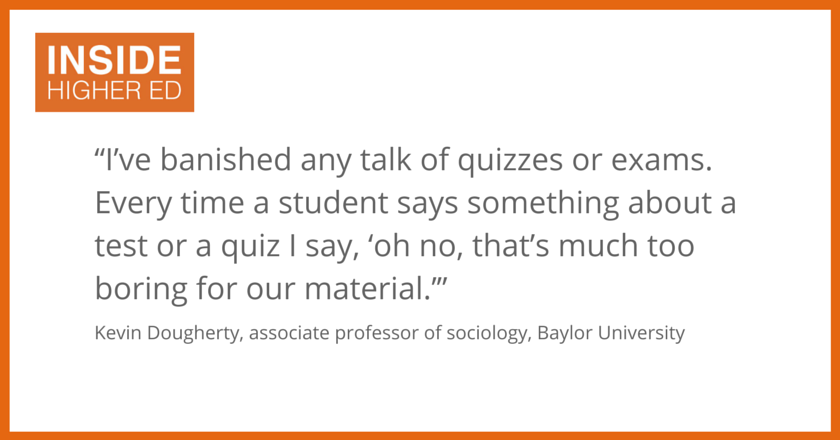 insidehighered's tweet photo. .@Baylor professor turns exams into celebrations to keep students more engaged http://t.co/ntEusRjI0e http://t.co/yK3pokw846