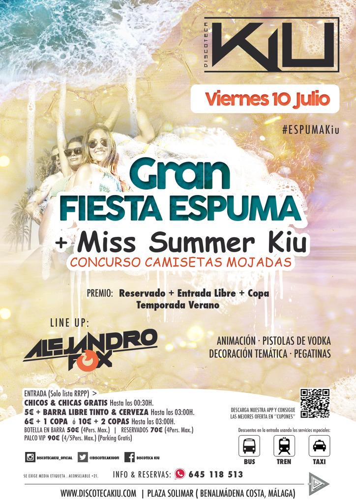 PARTYONMLG's tweet photo. Esta noche en #discotecakiu CONCURSO DE CAMISETAS MOJADAS Y GRAN FIESTA DE LA ESPUMA Y MEGATRON. Reserva ya 645118513 http://t.co/GccWGY7SmG