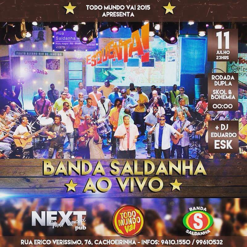BandaSaldanha's tweet photo. Alô Cachoeirinha e Gravataí. É amanhã pela 1a vez na Next Pub . #todomundovai #nextpub http://t.co/DYWYZ5TTHI