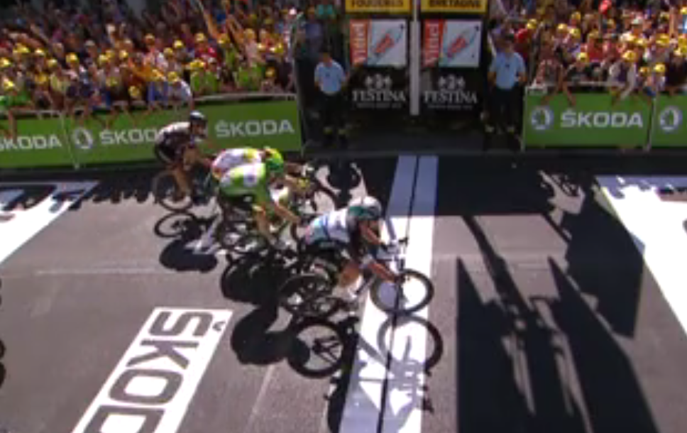 soudalquickstep's tweet photo. RT to congratulate @MarkCavendish, getting our third victory of #TDF2015 so far! #OurWay http://t.co/7Ttct6SlcC