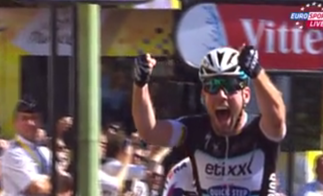 soudalquickstep's tweet photo. RT to congratulate @MarkCavendish, getting our third victory of #TDF2015 so far! #OurWay http://t.co/7Ttct6SlcC