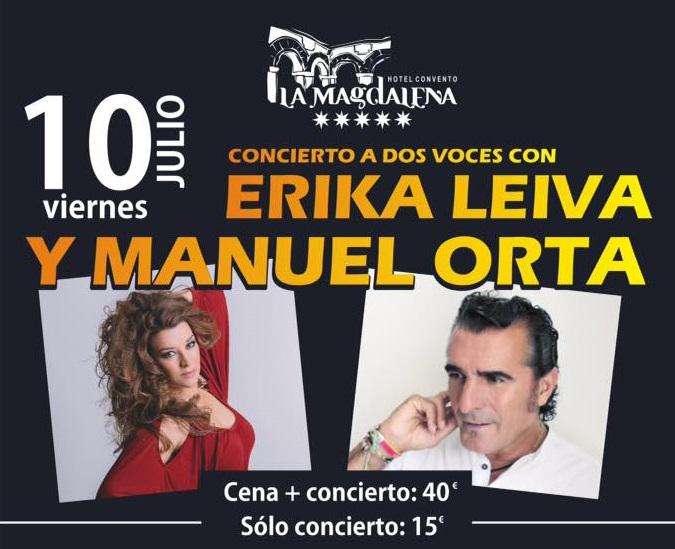 Recomendamos el Concierto de <a href="/erikaleivam/">Erika Leiva</a> y <a href="/amacarchi/">Manuel Orta</a> HOY 10 de Julio en Hotel Convento la Magdalena de Antequera RT