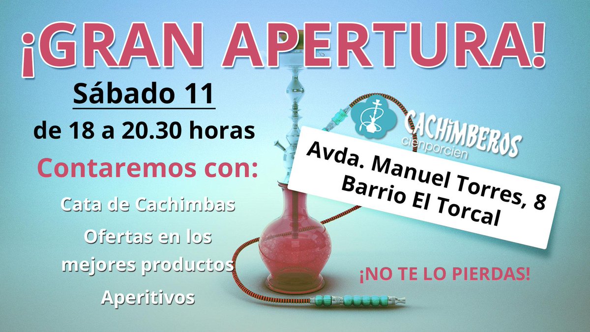 CachimberosEs's tweet photo. #cachimberos abre su 2ª tienda mañana Sábado 11 de Julio!!! 
Os esperamos de 6 a 8.30 de la tarde ¡¡No falteis!! http://t.co/xC1lJRcSSe