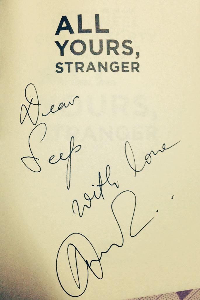 SeepGulati's tweet photo. @novoxeno Delighted to meet you in person.Looking forward to read #AllYoursStranger tonight.Waited so long for this. http://t.co/N5SHTHICfx