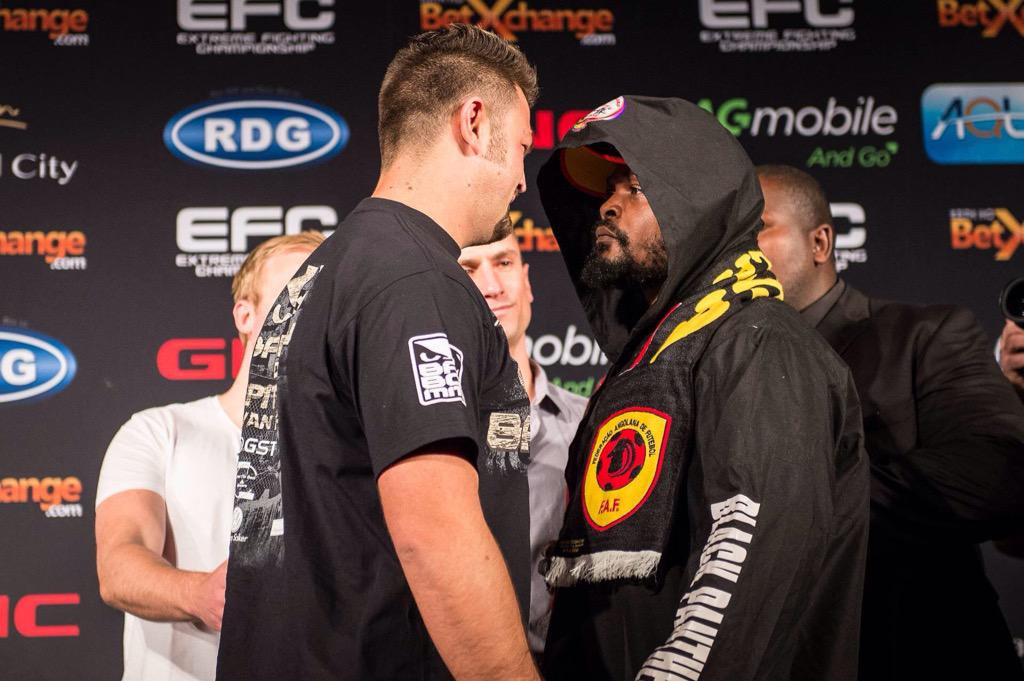 @BernardoMikixi ready and motivated for a win at EFC 41 tomorrow night, Carnival City. Proudly supported by Chivalry