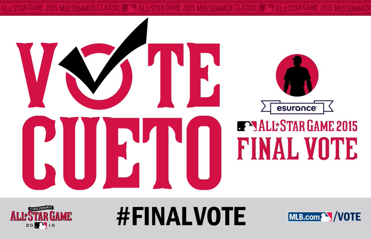 Fans that retweet this by 1pm ET are entered to win a <a href="/JohnnyCueto/">Johnny Cueto</a> signed baseball. #VoteCueto #VoteYo