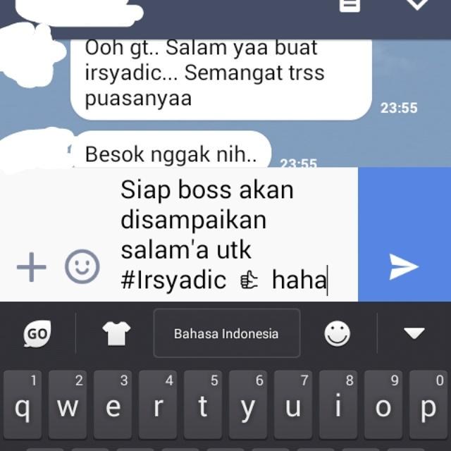 Dpt slm #Irsyadic dri my prince <a href="/irsyadillah_/">M Riza Irsyadillah</a> &amp; semangat trs puasanya kata irsyat &amp; bsk Irsyat libur tdk shooting ^_^
