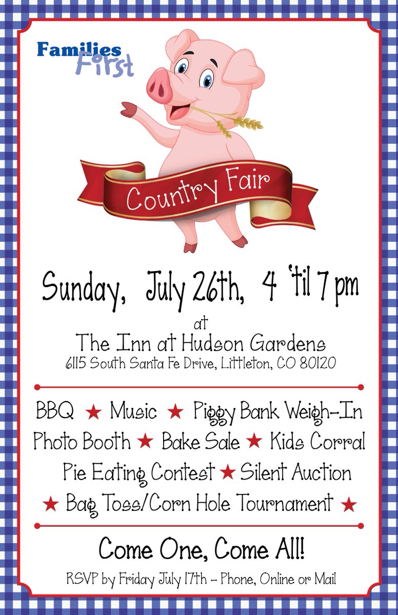 NewberryBros's tweet photo. Fun family event we sponsor coming up on 7/26. Get your tickets now! Families First is a fabulous organization! ~em http://t.co/J9gYH7ujte