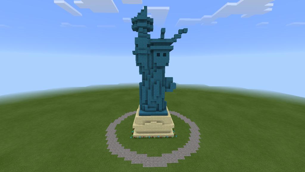 Xiani On Twitter Statue Of Liberty Mini Build In Minecraft Pe Http T Co Bvj...