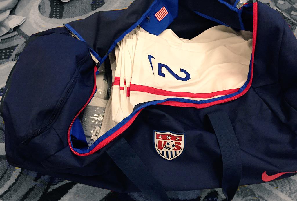 USMNT's tweet image. Jerseys packed up and ready to go. The #USMNT will wear the all white kit tonight against Haiti. #KeepTheCup