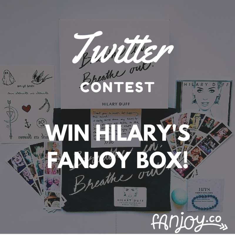 FanjoyCo's tweet photo. TWITTER CONTEST! RT + Follow @FanjoyCo for a chance to win @HilaryDuff's #Fanjoy box! Winner announced 7/17 12pm PST http://t.co/TVNv5R647O