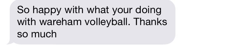 CoachKaeterle's tweet image. Great to hear back from alumni!! #StriveToBeTheBest #WarehamVball2k15