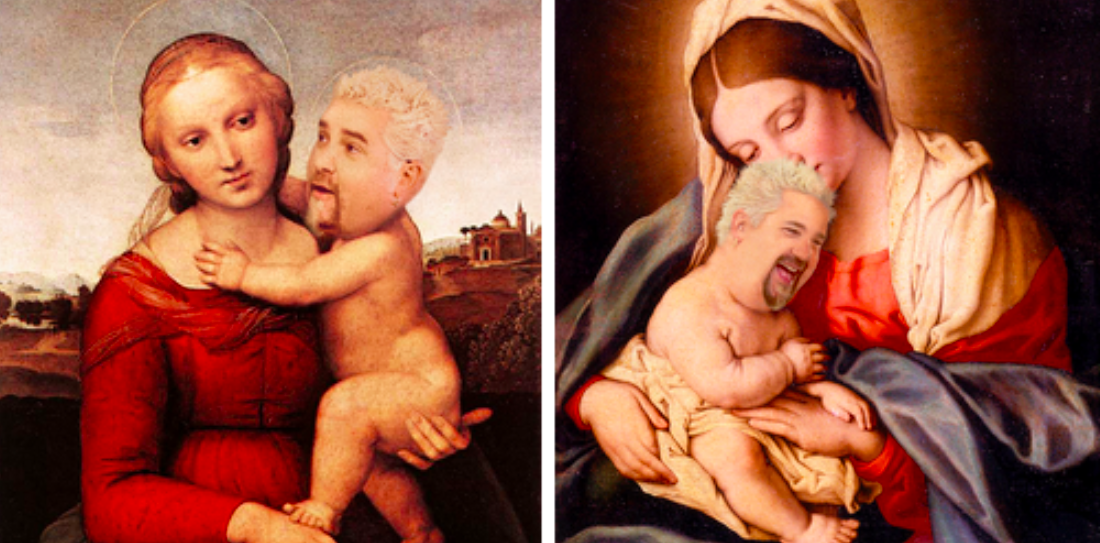10 paintings of Guy Fieri as every Renaissance baby. 