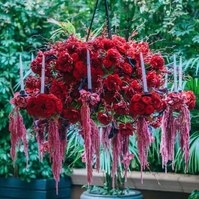 Empty Vase On Twitter A Chandelier Covered In Deep Tones Of Red