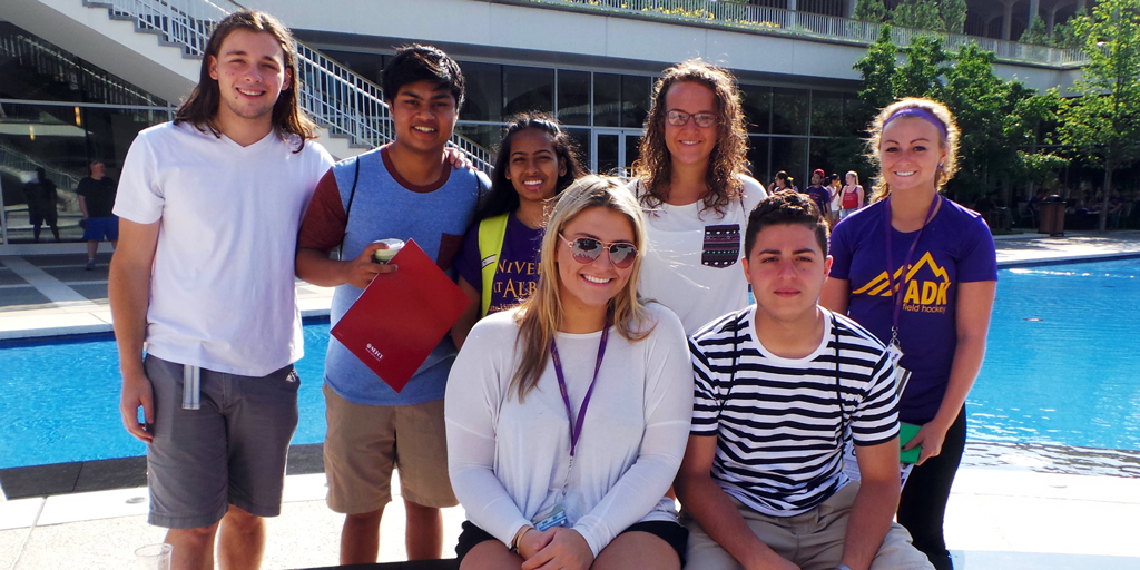 ualbany's tweet photo. Were you at #UAlbany Orientation 7/9-10? See the PHOTOS &amp; tag your pics => http://t.co/ejD93lmXMt #UAlbany19 http://t.co/GCmOG1Evo8