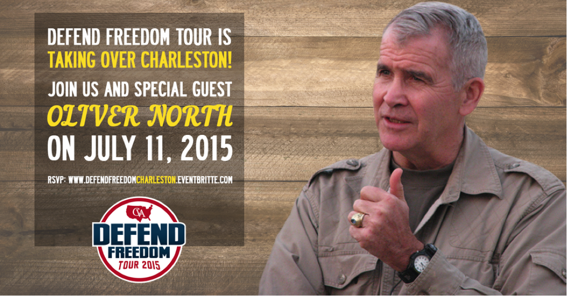 ConcernedVets's tweet image. Who’s ready!? TOMORROW at 6pm: #DefendFreedom #Charleston with @BuckSexton &amp;amp; @OliverNorthFNC. bit.ly/1GhXgk0