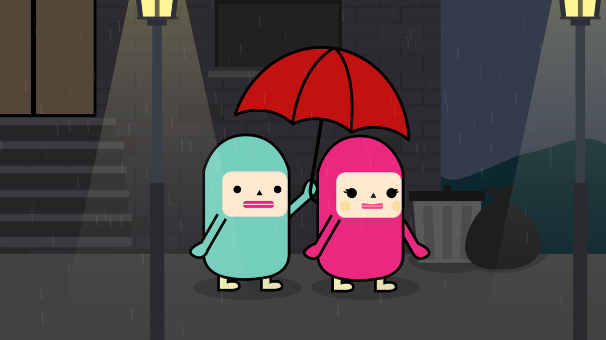 Capsubeans's tweet photo. The umbrella is too small for us... http://t.co/x8OJuqW8TB