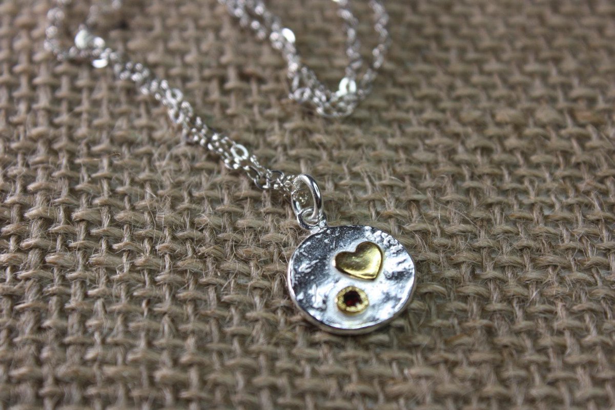 CatillaJewelry's tweet image. Ruby and Heart Sterling Silver Charm Necklace, Two Tone Coin, Heart CZ Penda… etsy.com/listing/178645… #Etsy #Catilla