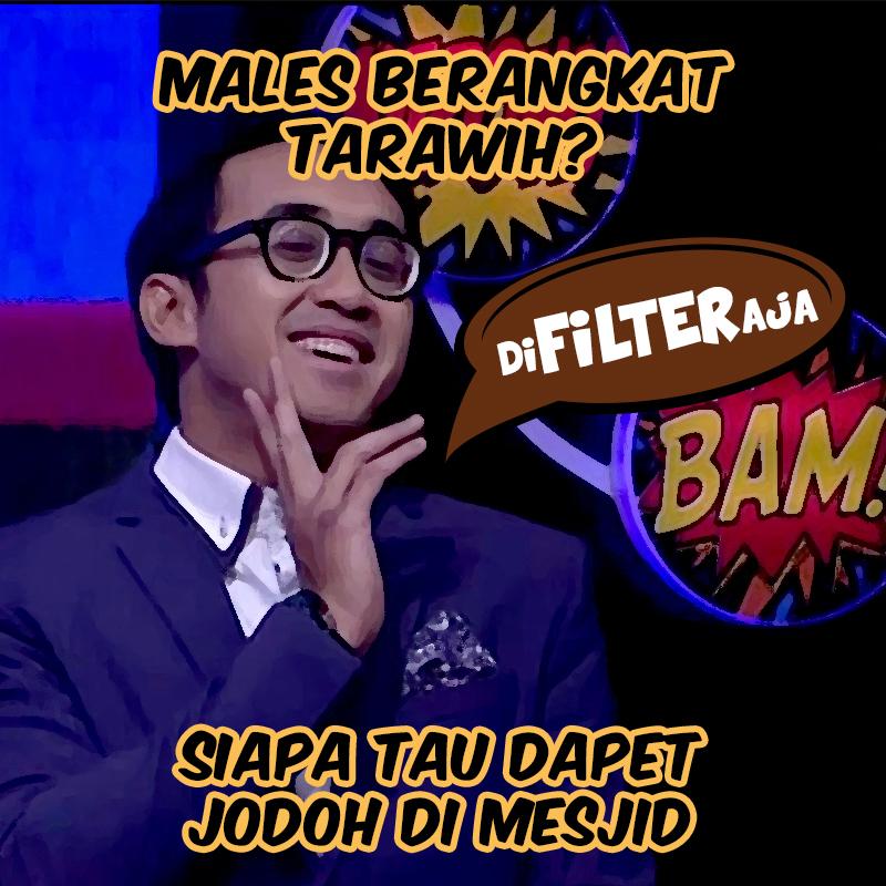 mdtvindonesia's tweet photo. Nih yg suka males berangkat tarawih? Kata mas @danangpostman biar semangat! #diFILTERaja #NETdiFILTERaja http://t.co/rDRtfIj6W4