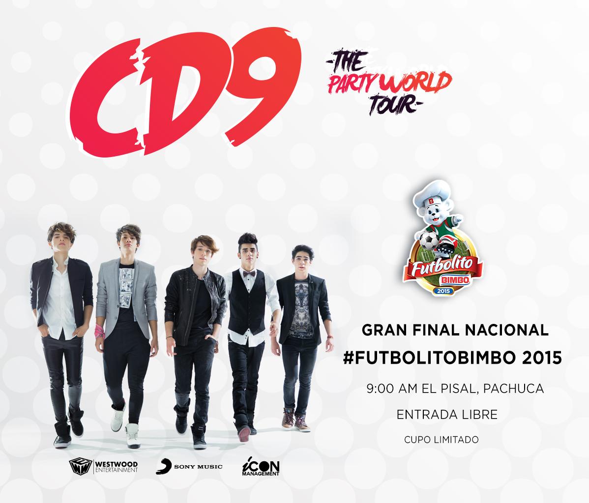 No te pierdas a los chicos de <a href="/somosCD9/">Nuevo CD9</a> hoy en la final de #FutbolitoBimbo en Pachuca