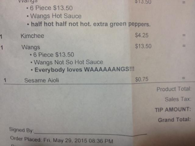 WangsBK's tweet photo. "Everybody loves WAAAAAAAANGS!!" Do you? Order on our website http://t.co/QYq03V8CLI and send us more amazing notes! http://t.co/0fRClVhiDM