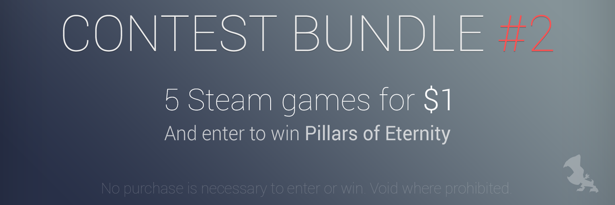 #ContestBundle 2: 5 Steam games for only $1. And enter to win Pillars of Eternity. coinplay.io/bundle/contest…