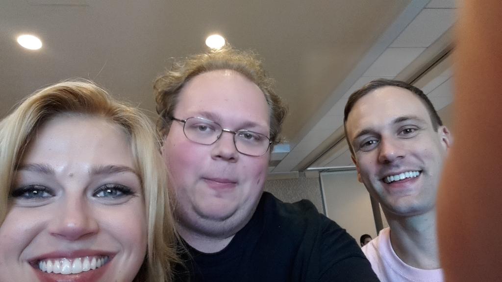 AwesomeArndt's tweet photo. I Do have a super fun and goofy #selfie with #BobbiMorse and #NickHunter #arndtman #AaInSD #sjtour http://t.co/ysOOxi9ezK