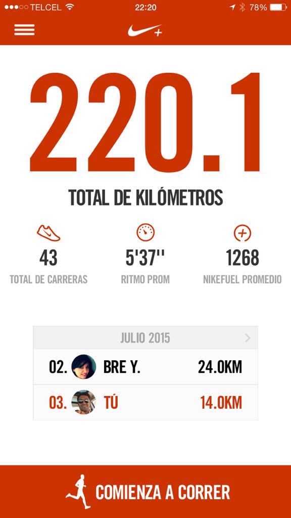 carlosmaxillo's tweet photo. @esp_nike 🏃🏻#nikePlus #nikerunning #nike #nikefuel #runner #WeRunMexico #justdoit #run http://t.co/fSqmZ2mghY